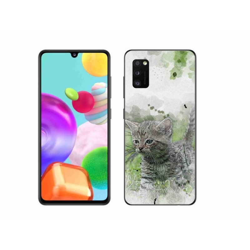 Gélový kryt mmCase na mobil Samsung Galaxy A41 - roztomilé mačiatko 1