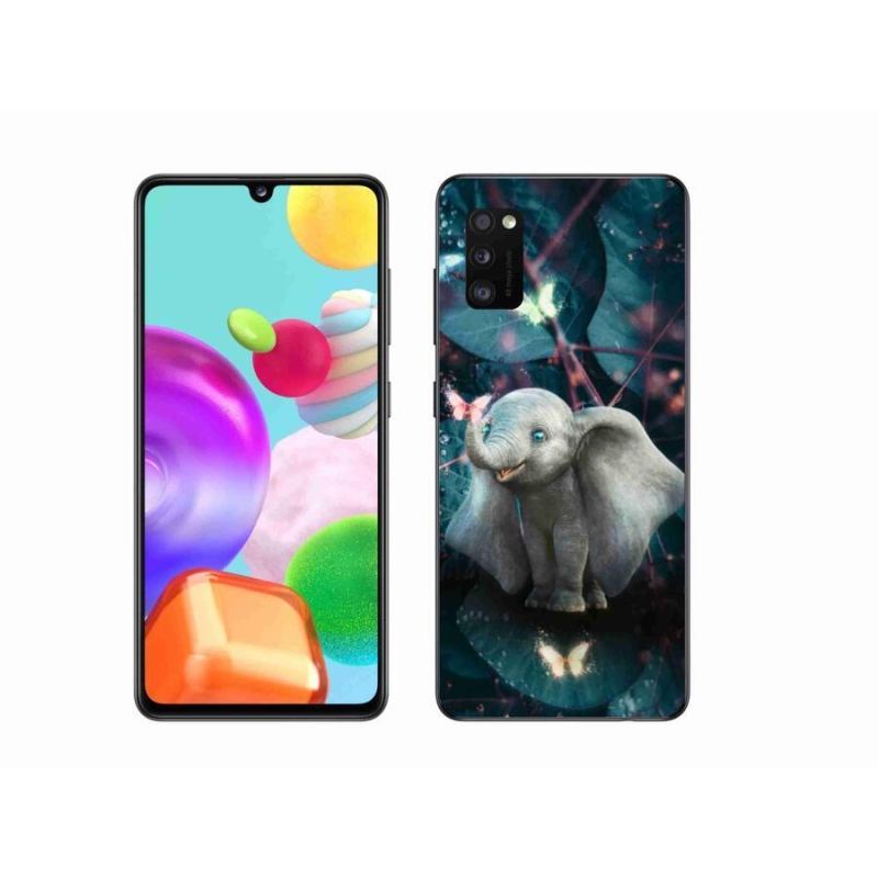 Gélový kryt mmCase na mobil Samsung Galaxy A41 - roztomilý slon