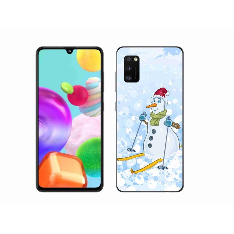 Gélový kryt mmCase na mobil Samsung Galaxy A41 - snehuliak