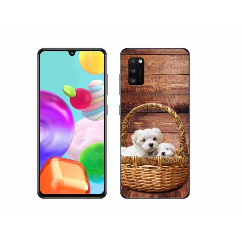 Gélový kryt mmCase na mobil Samsung Galaxy A41 - šteniatka