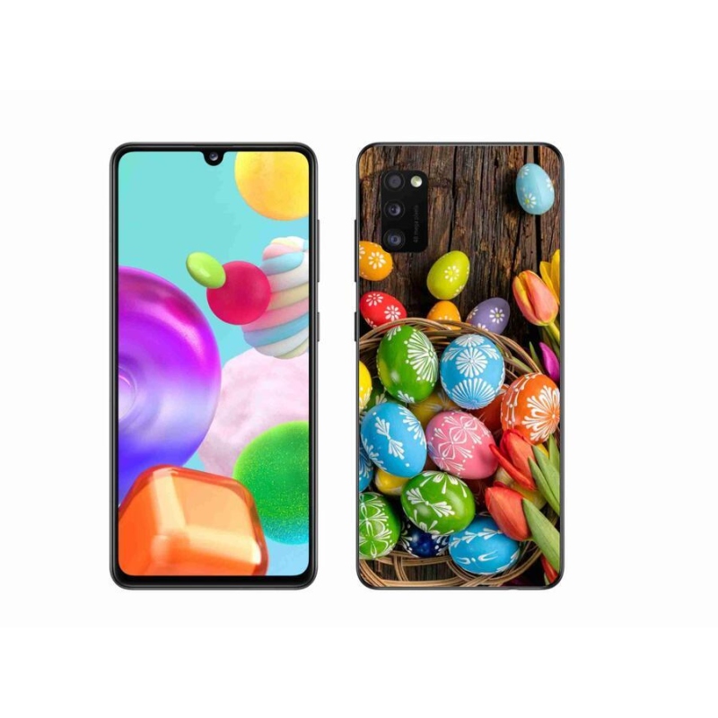 Gélový kryt mmCase na mobil Samsung Galaxy A41 - veľkonočné vajíčka