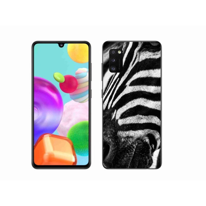 Gélový kryt mmCase na mobil Samsung Galaxy A41 - zebra