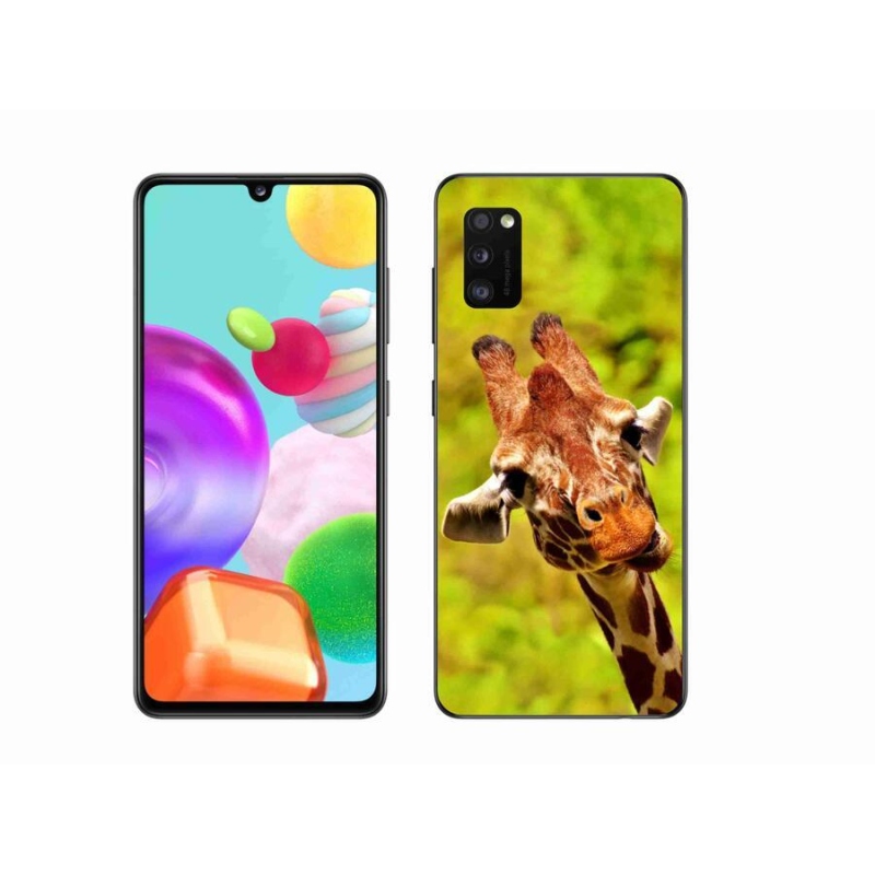 Gélový kryt mmCase na mobil Samsung Galaxy A41 - žirafa