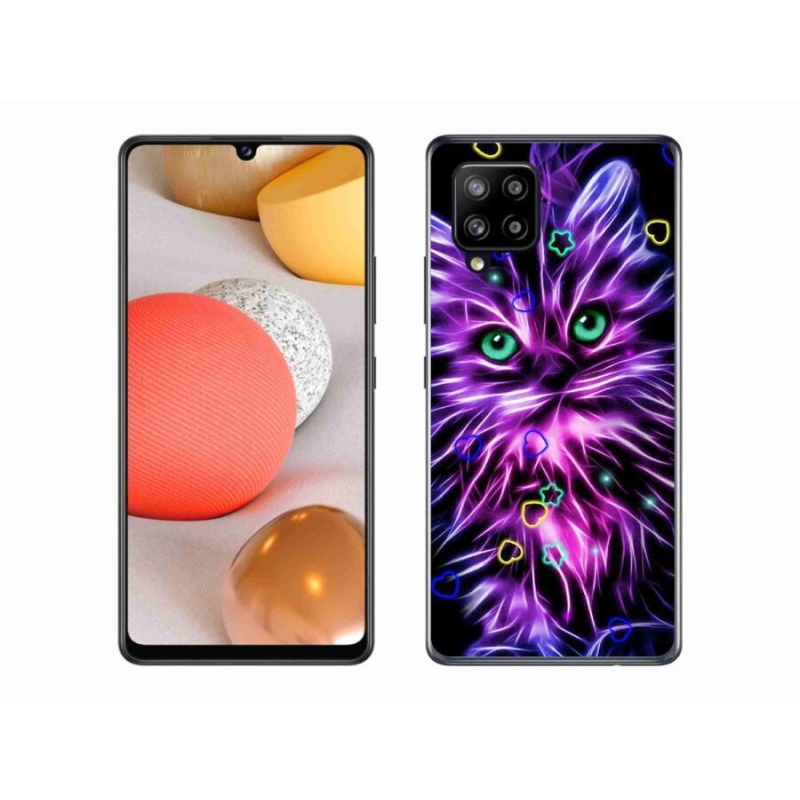 Gélový kryt mmCase na mobil Samsung Galaxy A42 5G - abstraktná mačka