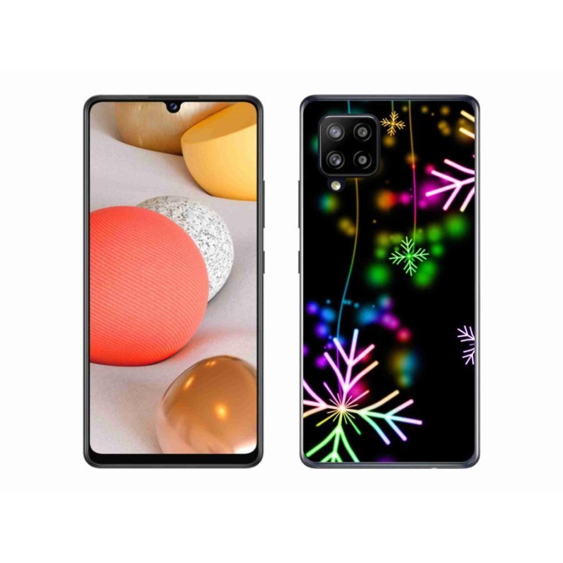 Gélový kryt mmCase na mobil Samsung Galaxy A42 5G - farebné vločky