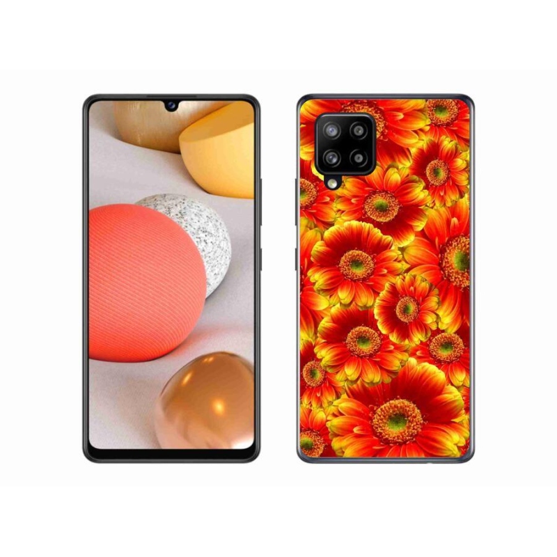 Gélový kryt mmCase na mobil Samsung Galaxy A42 5G - gerbera 1