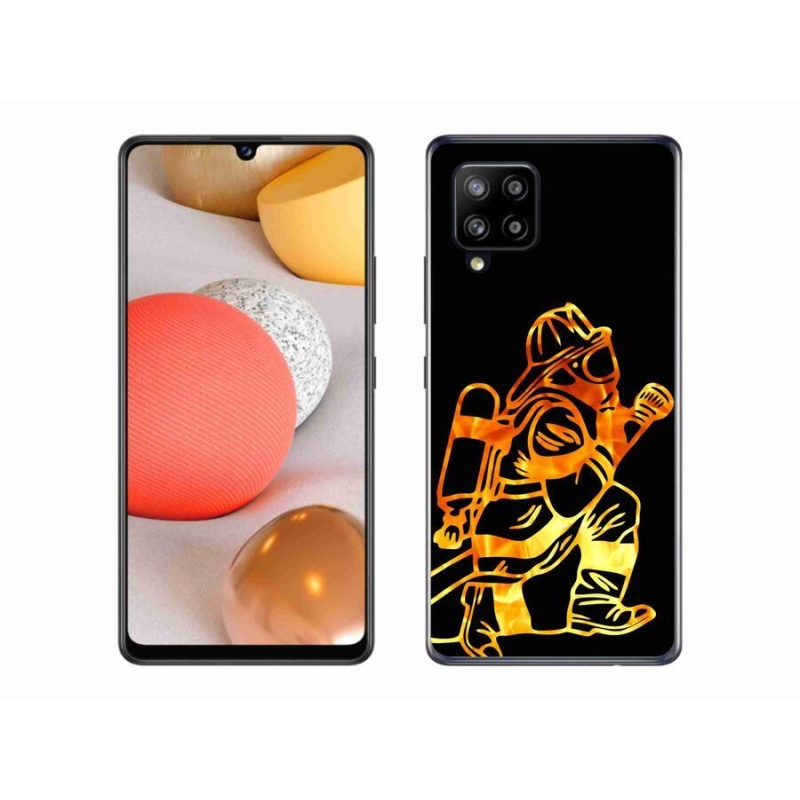 Gélový kryt mmCase na mobil Samsung Galaxy A42 5G - hasič 1