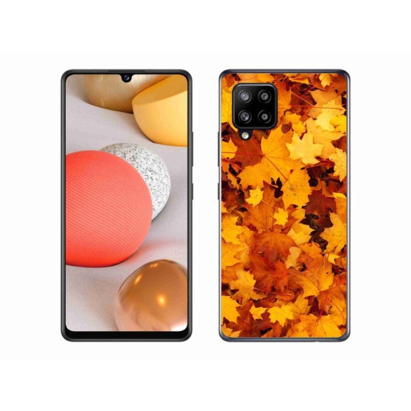 Gélový kryt mmCase na mobil Samsung Galaxy A42 5G - javorové listy