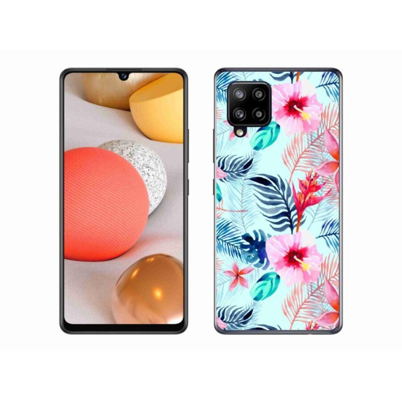 Gélový kryt mmCase na mobil Samsung Galaxy A42 5G - kvety