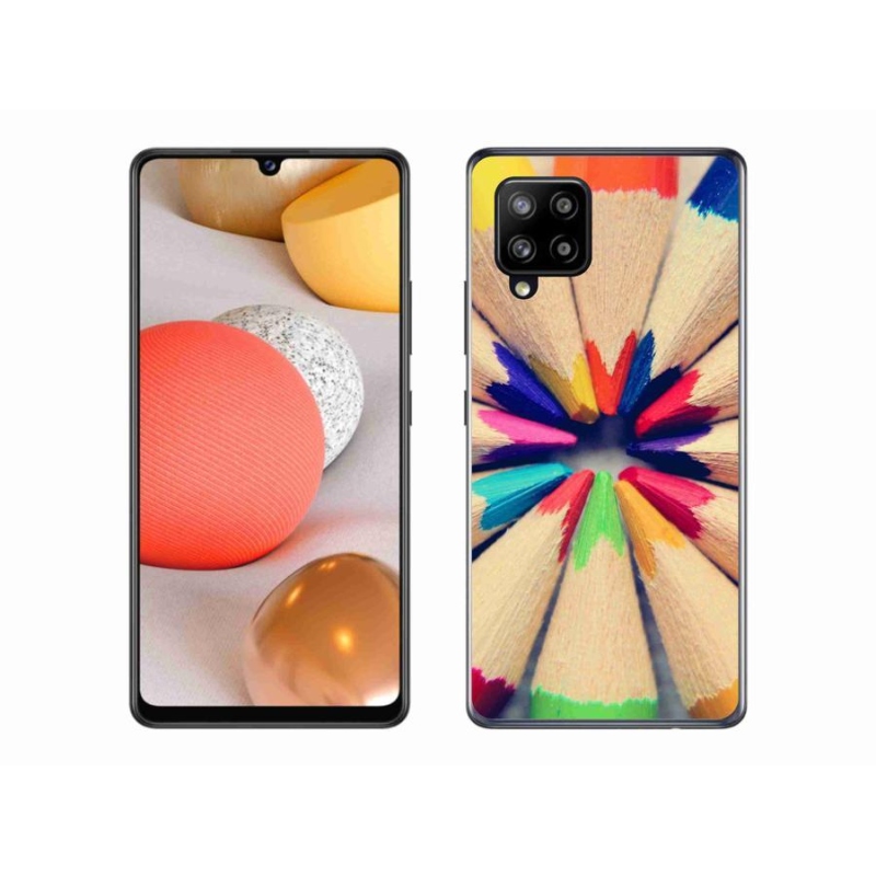 Gélový kryt mmCase na mobil Samsung Galaxy A42 5G- pastelky