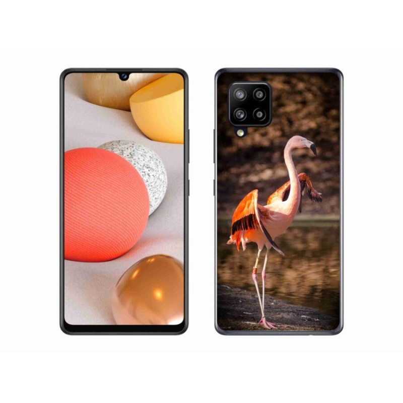 Gélový kryt mmCase na mobil Samsung Galaxy A42 5G - plameniak 2