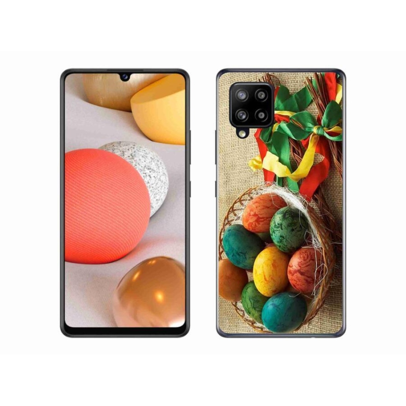 Gélový kryt mmCase na mobil Samsung Galaxy A42 5G - korbáče a vajíčka
