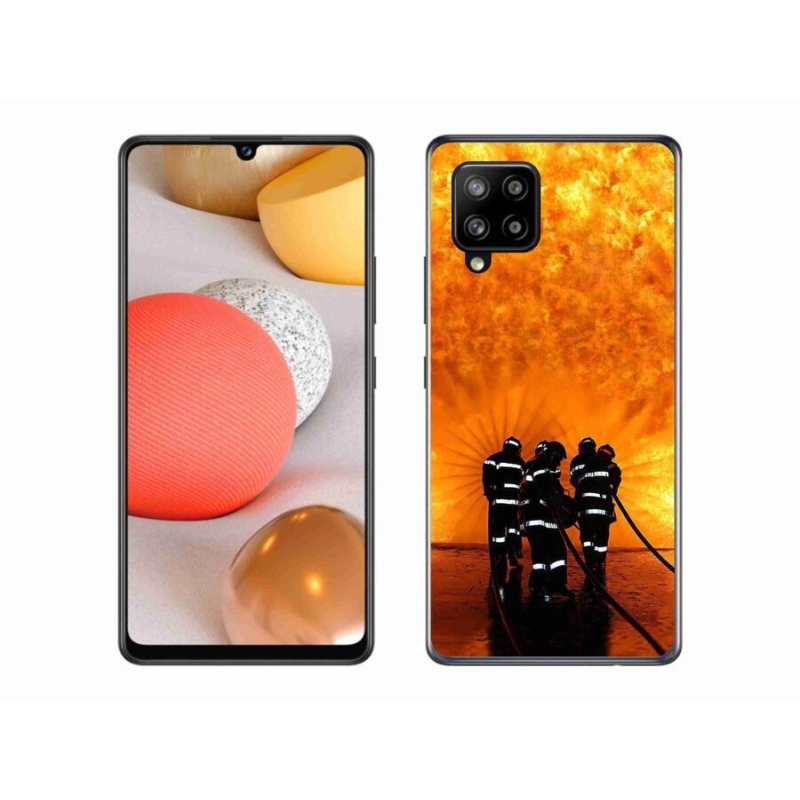 Gélový kryt mmCase na mobil Samsung Galaxy A42 5G - požiar