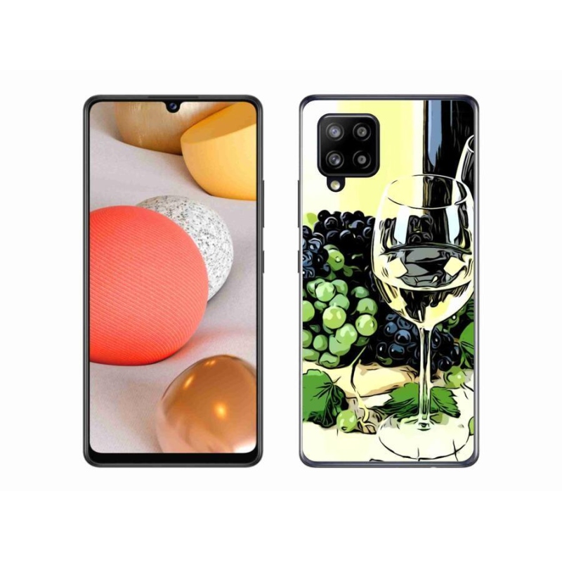 Gélový kryt mmCase na mobil Samsung Galaxy A42 5G - pohár vína