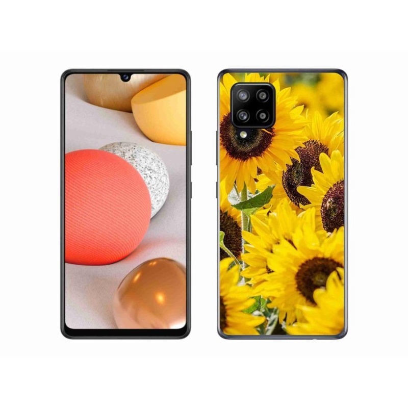 Gélový kryt mmCase na mobil Samsung Galaxy A42 5G- slnečnice