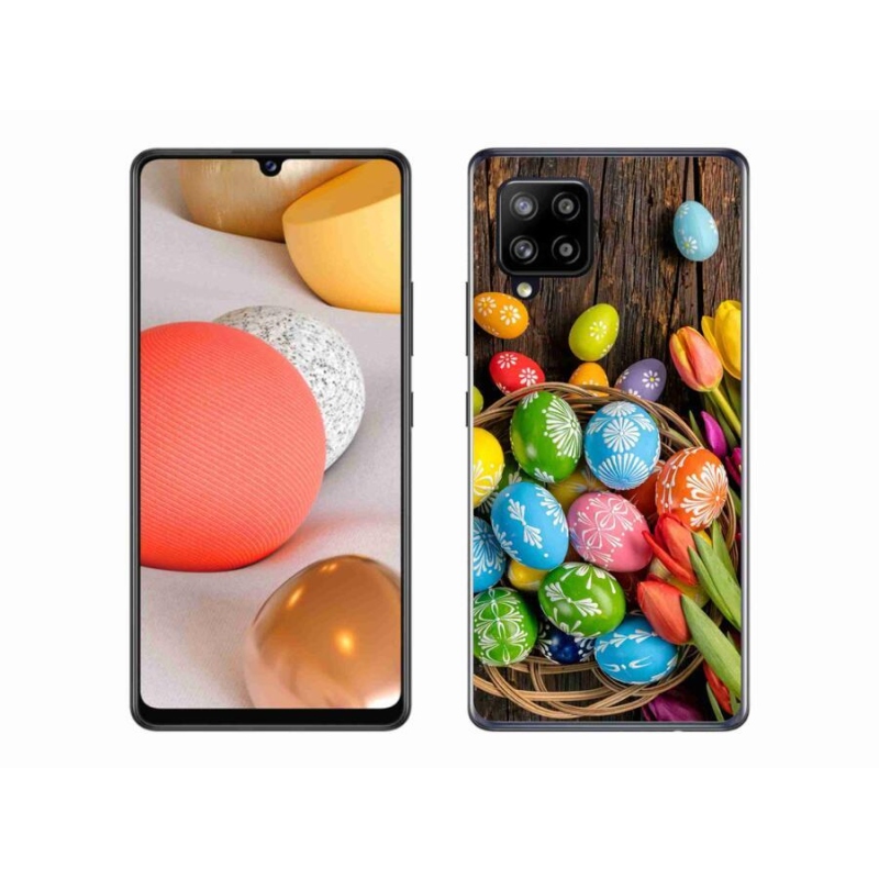 Gélový kryt mmCase na mobil Samsung Galaxy A42 5G - veľkonočné vajíčka
