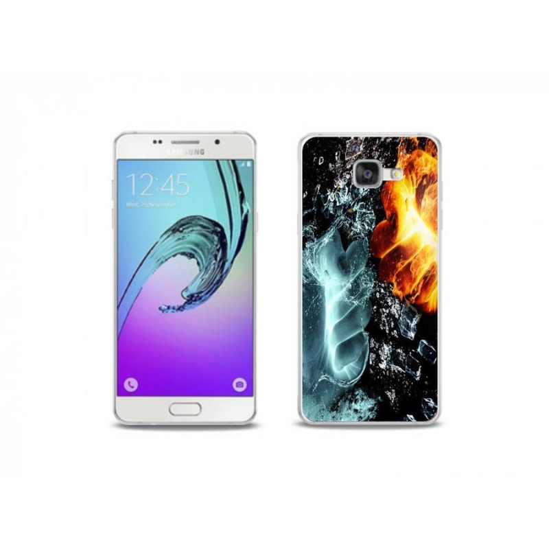 Gélový kryt mmCase na mobil Samsung Galaxy A5 (2016) - voda a oheň