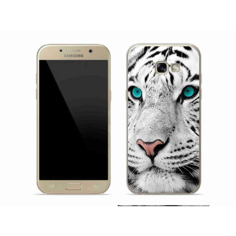 Gélový kryt mmCase na mobil Samsung Galaxy A5 (2017) - biely tiger