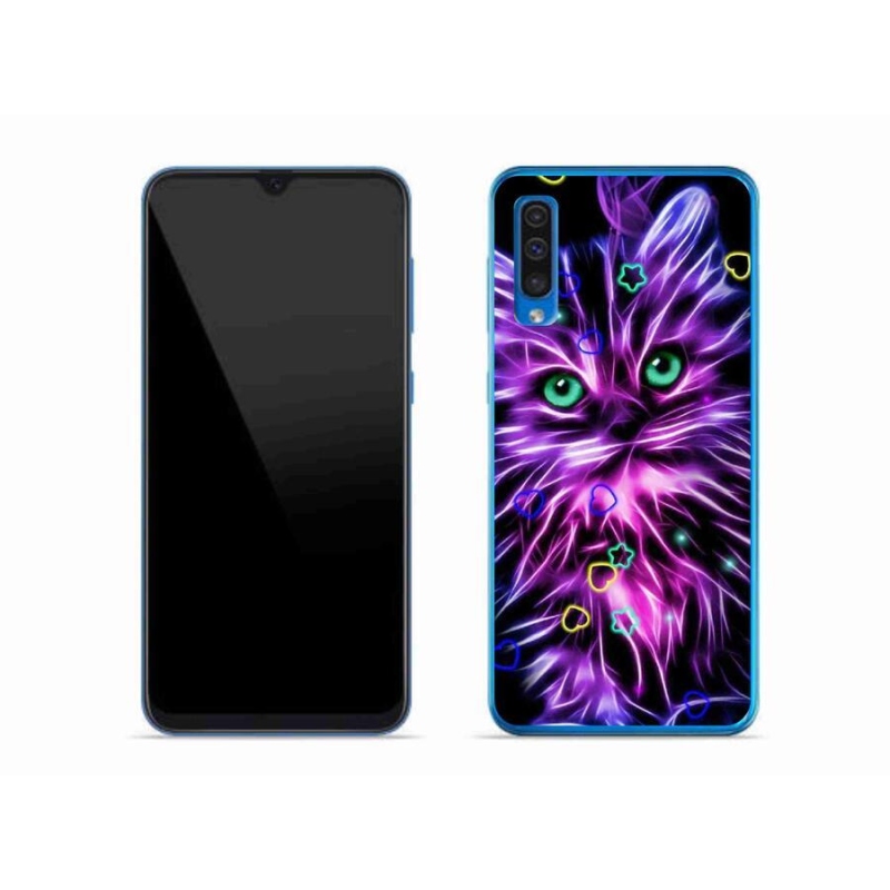 Gélový kryt mmCase na mobil Samsung Galaxy A50 - abstraktná mačka