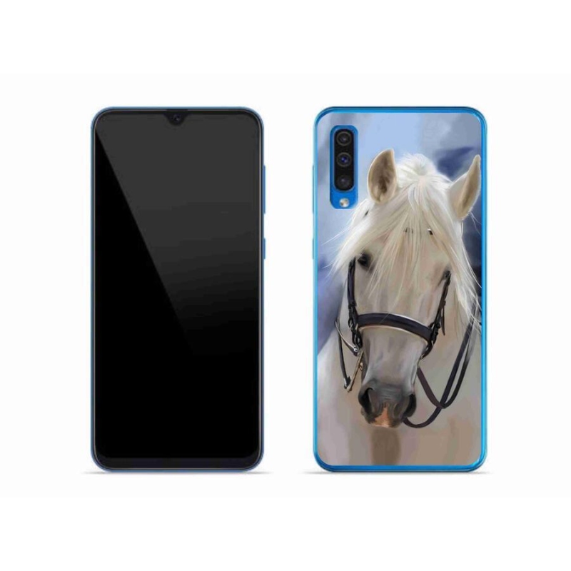 Gélový kryt mmCase na mobil Samsung Galaxy A50 - biely kôň