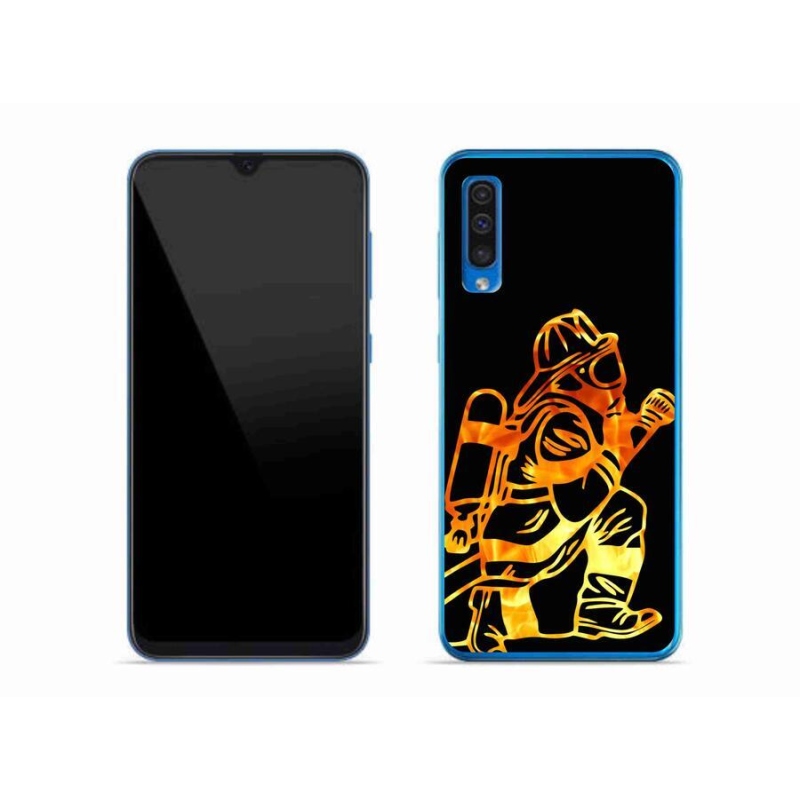 Gélový kryt mmCase na mobil Samsung Galaxy A50 - hasič 1