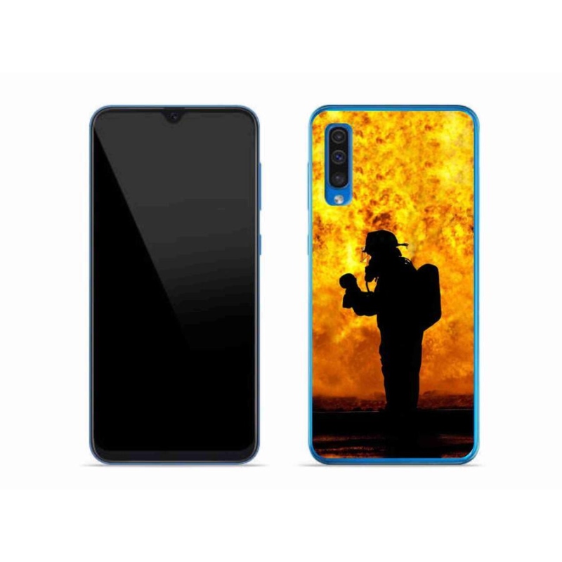 Gélový kryt mmCase na mobil Samsung Galaxy A50 - hasič