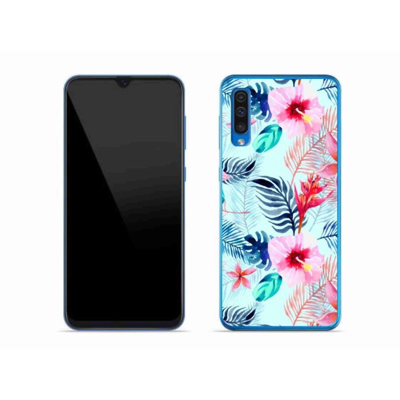 Gélový kryt mmCase na mobil Samsung Galaxy A50 - kvety