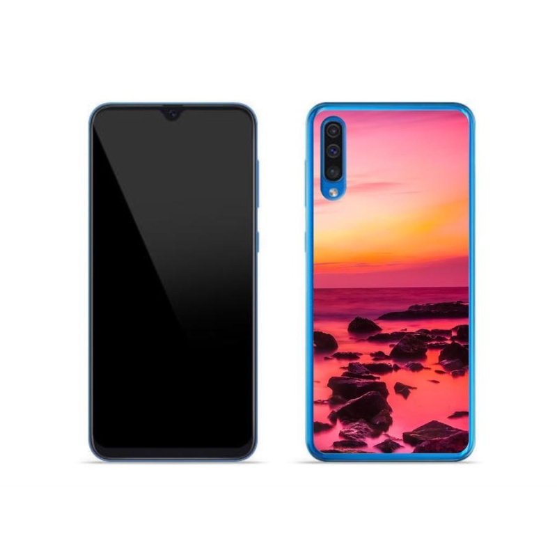 Gélový kryt mmCase na mobil Samsung Galaxy A50 - more a žiara