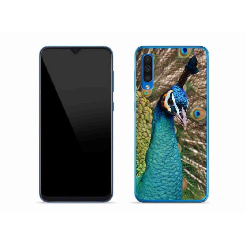 Gélový kryt mmCase na mobil Samsung Galaxy A50 - páv