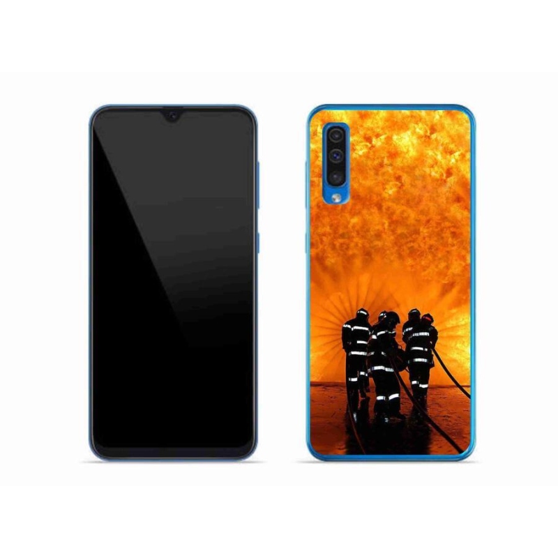 Gélový kryt mmCase na mobil Samsung Galaxy A50 - požiar