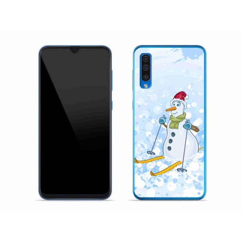 Gélový kryt mmCase na mobil Samsung Galaxy A50 - snehuliak