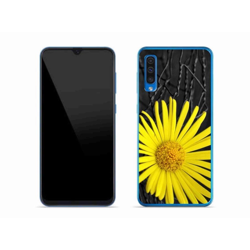 Gélový kryt mmCase na mobil Samsung Galaxy A50 - žltý kvet