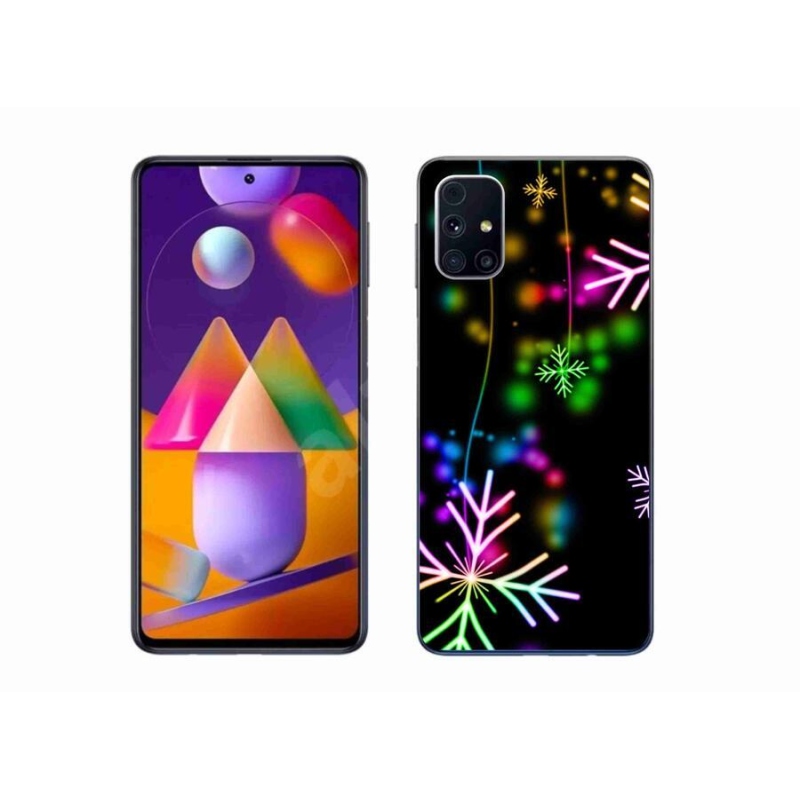 Gélový kryt mmCase na mobil Samsung Galaxy A51 5G - farebné vločky