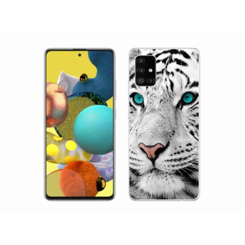 Gélový kryt mmCase na mobil Samsung Galaxy A51 5G - biely tiger