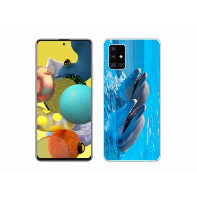 Gélový kryt mmCase na mobil Samsung Galaxy A51 5G - delfíny