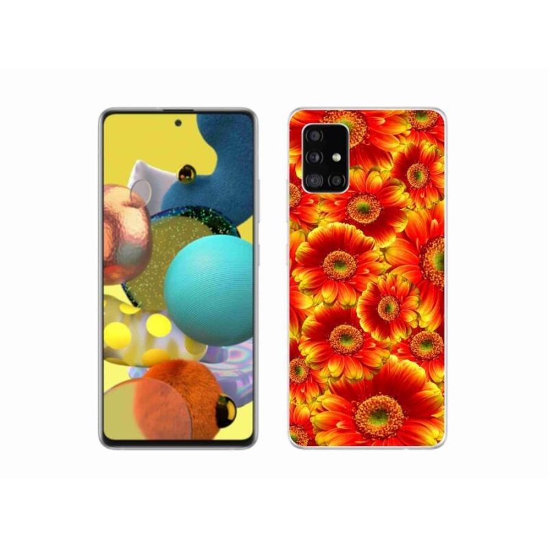 Gelový kryt mmCase na mobil Samsung Galaxy A51 5G - gerbera 1