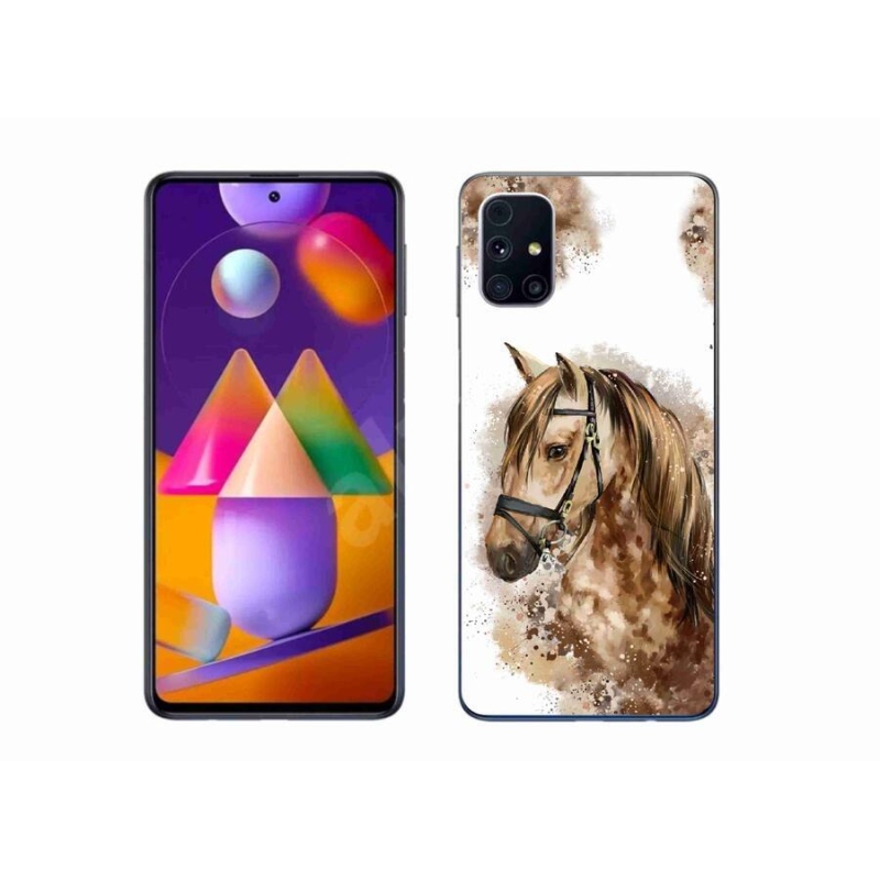 Gélový kryt mmCase na mobil Samsung Galaxy A51 5G - hnedý kreslený kôň