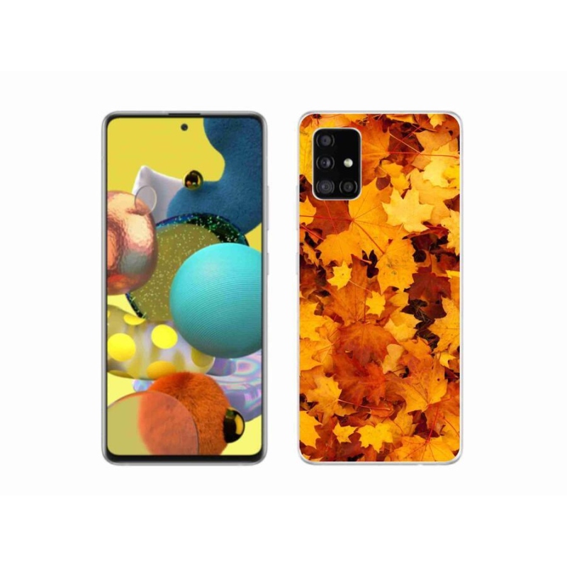 Gelový kryt mmCase na mobil Samsung Galaxy A51 5G - javorové listy