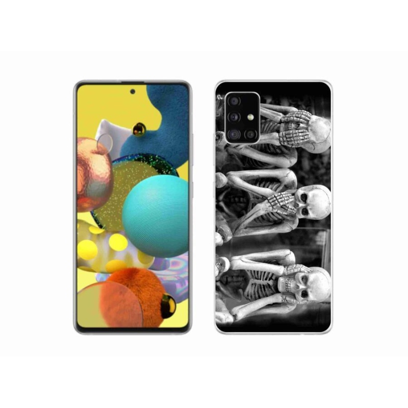 Gelový kryt mmCase na mobil Samsung Galaxy A51 5G - kostlivci