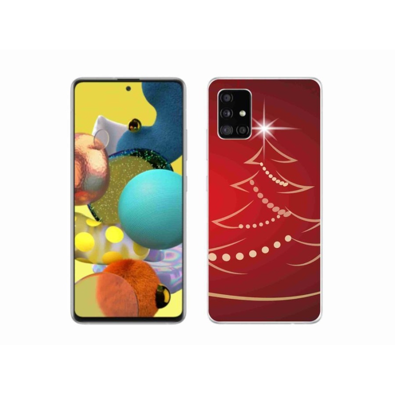 Gélový kryt mmCase na mobil Samsung Galaxy A51 5G - kreslený vianočný stromček