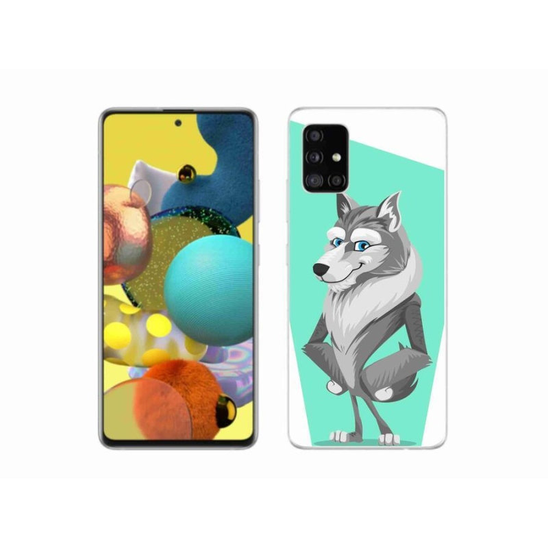 Gélový kryt mmCase na mobil Samsung Galaxy A51 5G - kreslený vlk