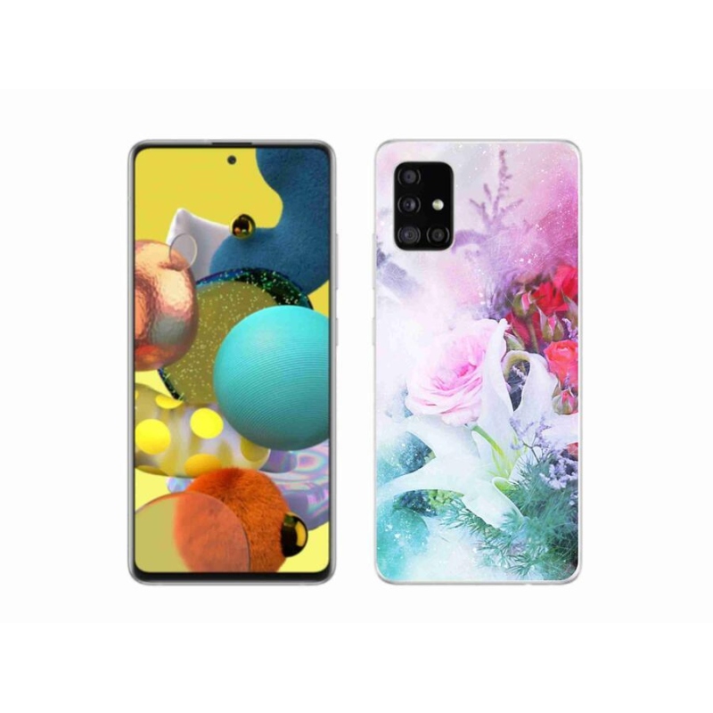 Gelový kryt mmCase na mobil Samsung Galaxy A51 5G - kvety 4