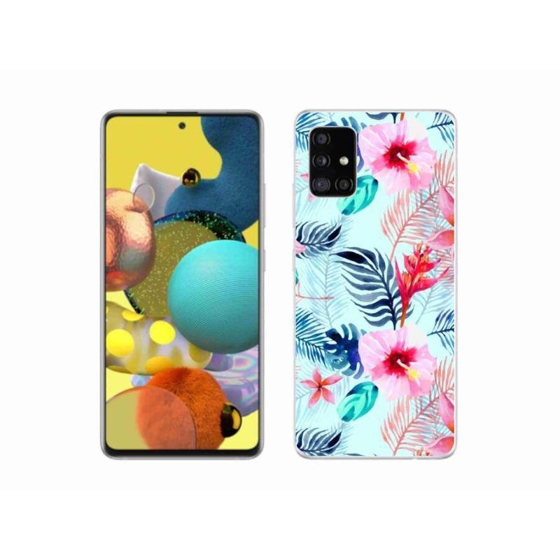 Gelový kryt mmCase na mobil Samsung Galaxy A51 5G - kvety