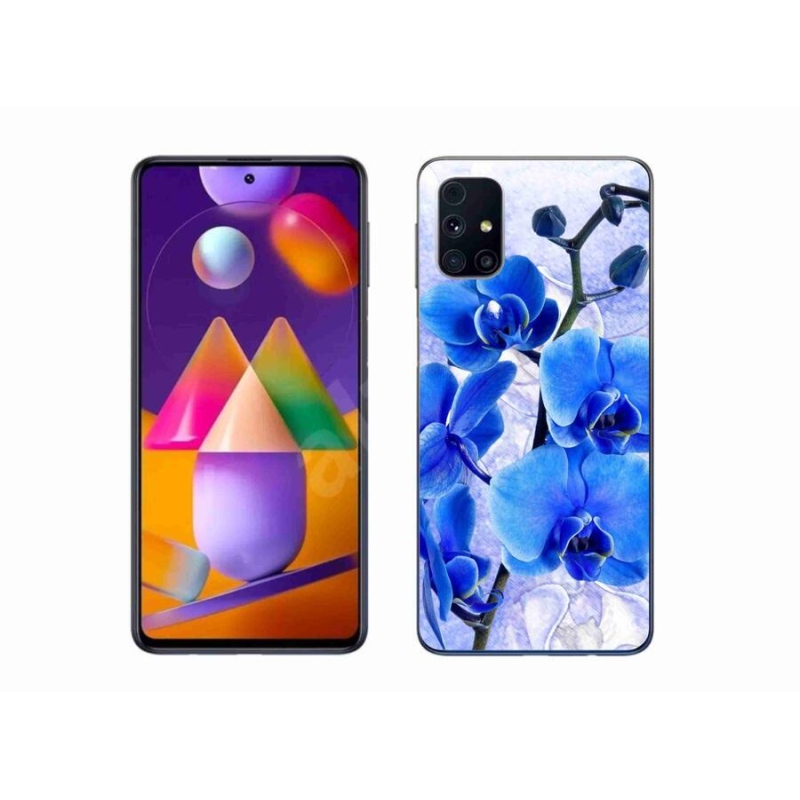 Gélový kryt mmCase na mobil Samsung Galaxy A51 5G - modré kvety