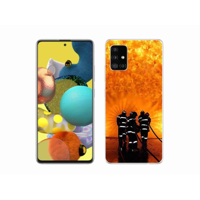 Gélový kryt mmCase na mobil Samsung Galaxy A51 5G - požiar