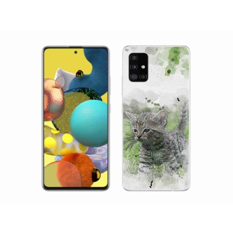 Gelový kryt mmCase na mobil Samsung Galaxy A51 5G - roztomilé mačiatko 1