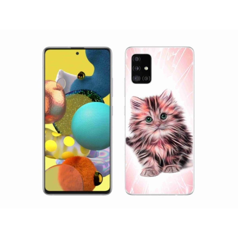 Gelový kryt mmCase na mobil Samsung Galaxy A51 5G - roztomilé mačiatko