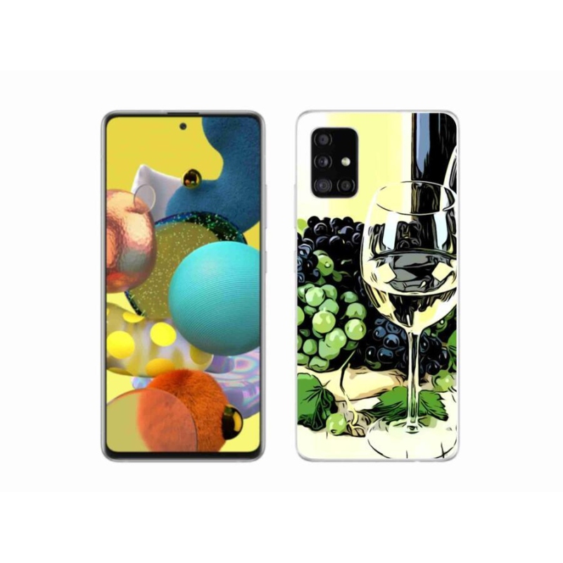 Gélový kryt mmCase na mobil Samsung Galaxy A51 5G - pohár vína