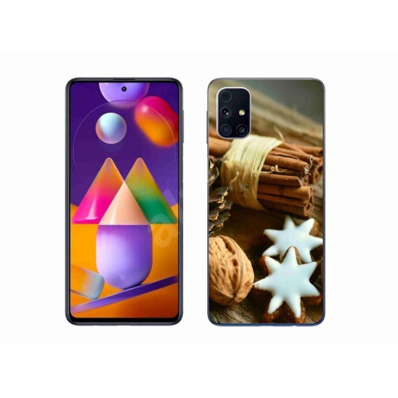 Gélový kryt mmCase na mobil Samsung Galaxy A51 5G - škorica a perníčky