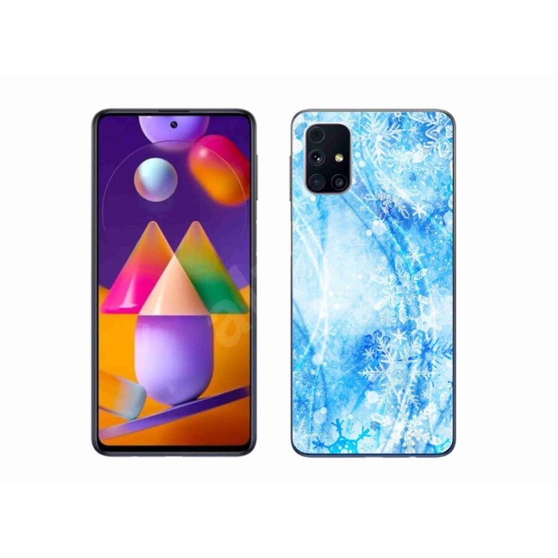 Gélový kryt mmCase na mobil Samsung Galaxy A51 5G - snehové vločky